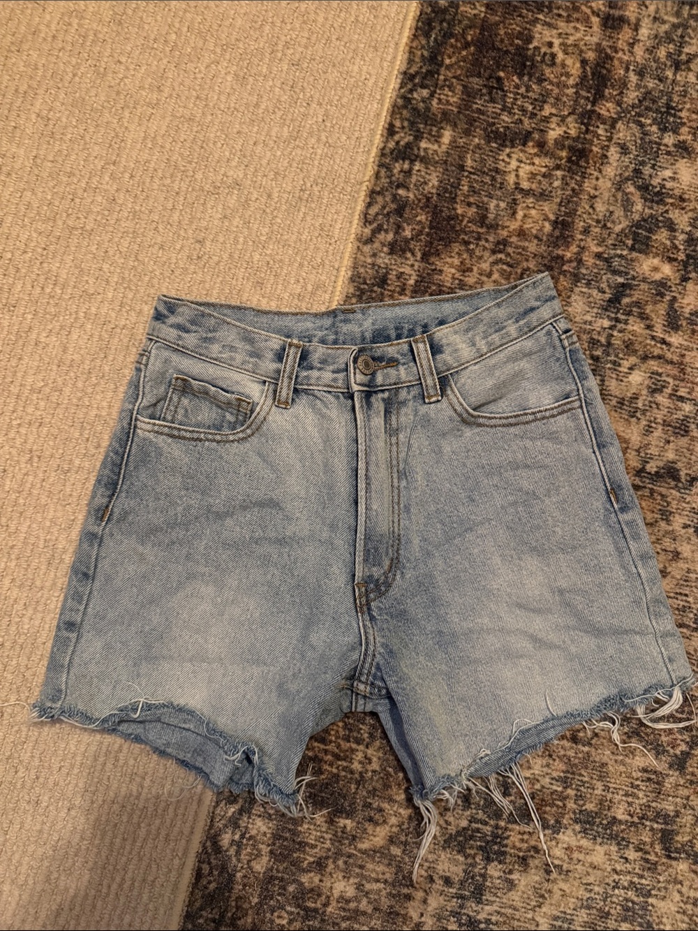 Classic Light Blue Denim Cutoff Shorts